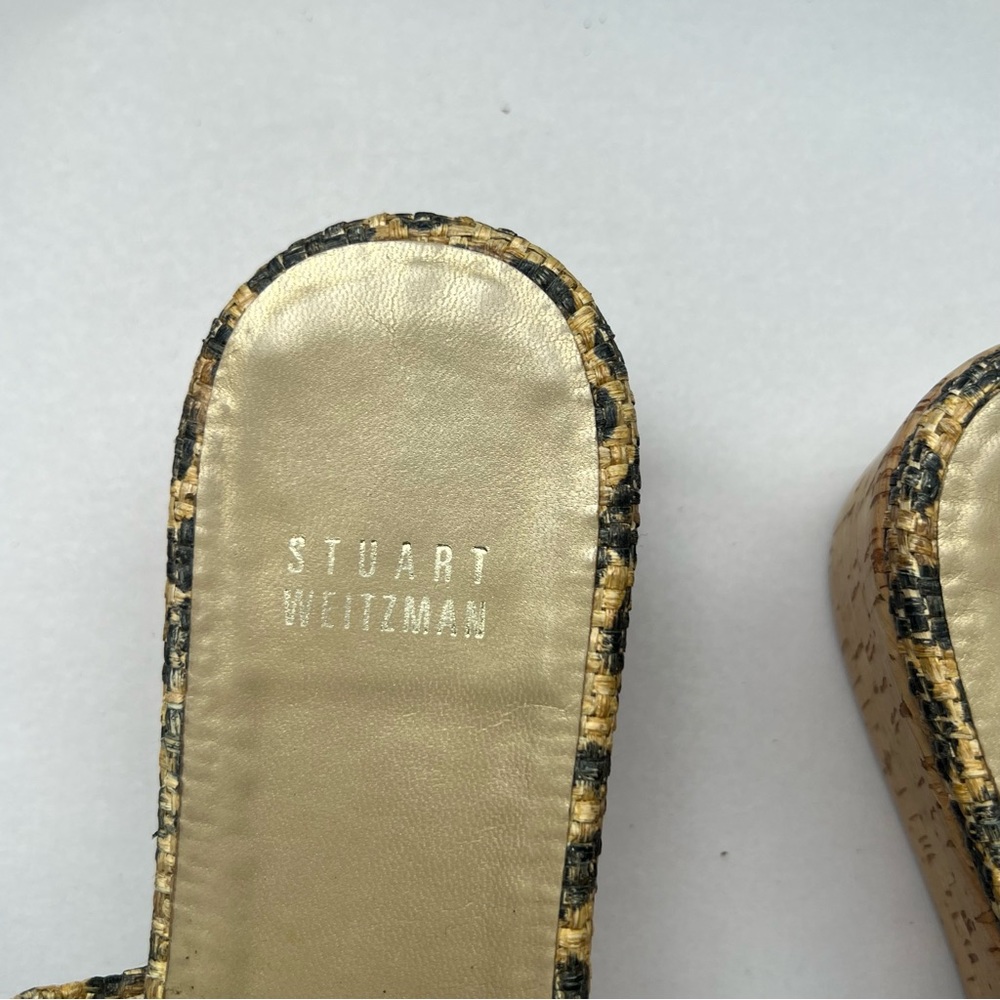 Stuart Weitzman Animal Print Cork Platform Sandal… - image 4